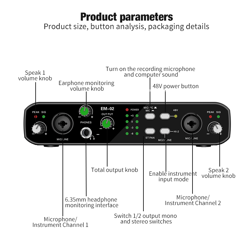 Shure Mic Sm58 - Interfaz de Audio con micrófono, preamplificador