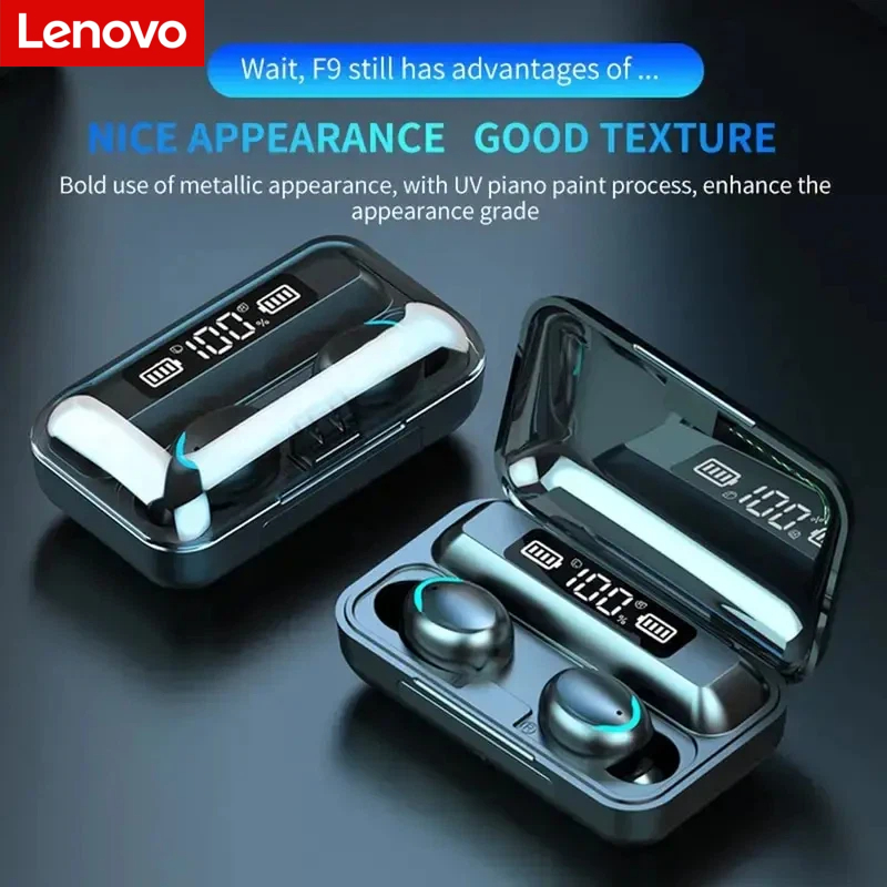 Earbuds Charging Case - Auriculares Inalámbricos Bluetooth Lenovo F9 -