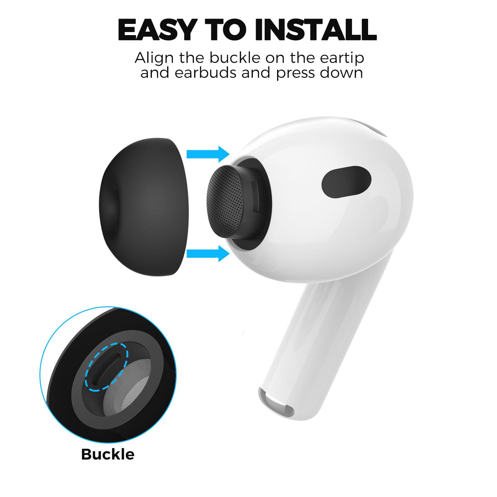Silicone Ear Tip Replacement - Para AirPods Pro 3, XDcase, 4