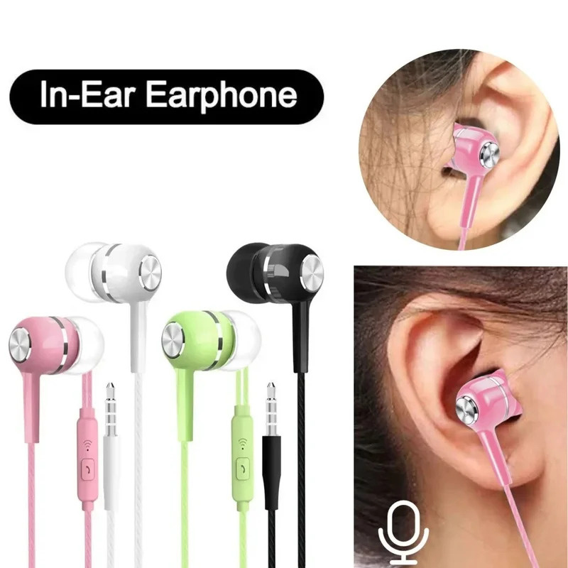 Wired Earphone Mic - 1/2/3/4 Uds. Auriculares con cable de