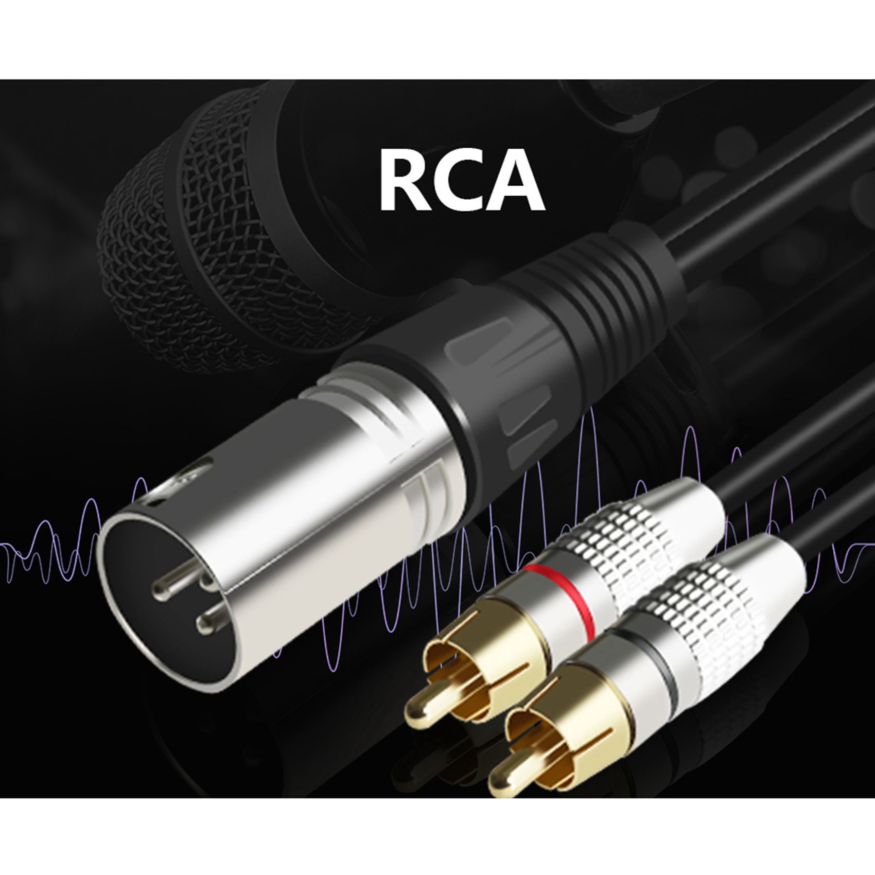 1 conector XLR macho a 2 RCA m - Audio Splitter Y reseña y precio